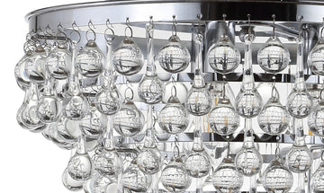Toronto 16" Metal/Crystal LED Flush Mount - JONATHAN Y